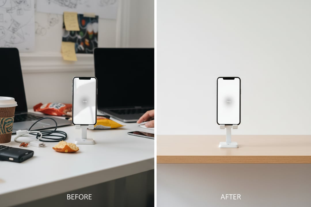 A clean image prepared for a graphic design composition with unwanted elements removed